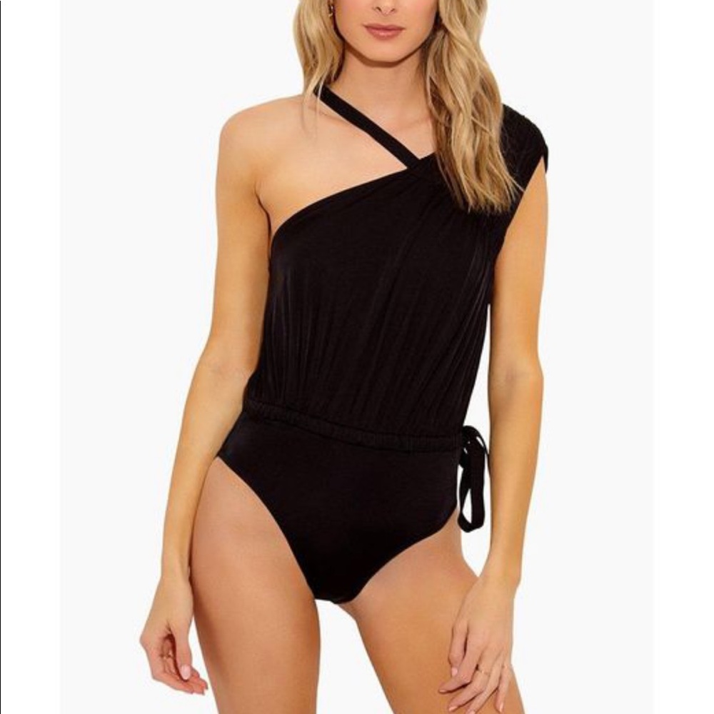 NWT Derek Lam Crosby Ruched Tie One Piece (M)